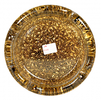 Пепельница круглая большая диаметром 20 см Cive  Gold
