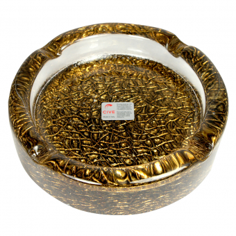 Пепельница круглая большая диаметром 20 см Cive  Gold