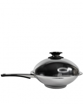 Казан с купольной крышкой Master Inox 24 см 1,7л нержавеющая сталь, толстое дно 12 мм