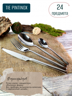 Набор столовых приборов 24 предмета TIE PINTINOX Red