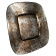 Блюдо квадратное большое Silver CIVE (серебро) 37х37 см
