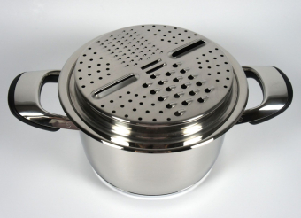 Набор мисок с крышками и фритюрницей из нержавеющей стали Master Inox EkoDomus