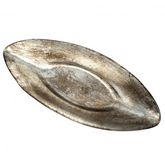 Ладья Boat большая декоративная Silver CIVE (серебро), 46х19 см