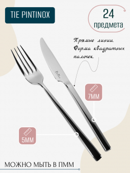 Набор столовых приборов 24 предмета TIE PINTINOX Red
