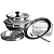 Набор мисок с крышками и фритюрницей из нержавеющей стали Master Inox EkoDomus