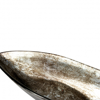 Ладья Boat большая декоративная Silver CIVE (серебро), 46х19 см
