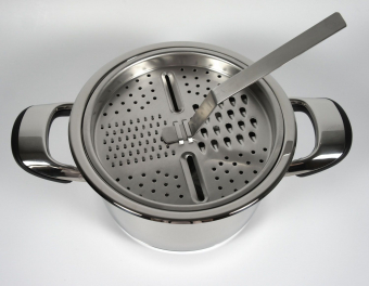 Набор мисок с крышками и фритюрницей из нержавеющей стали Master Inox EkoDomus