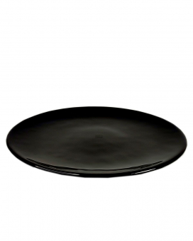 Тарелка черная большая Black Lux 32 см