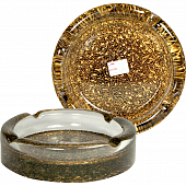 Пепельница круглая большая диаметром 20 см Cive  Gold