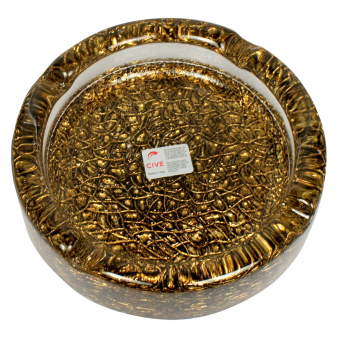 Пепельница круглая большая диаметром 20 см Cive  Gold