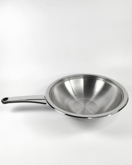 Казан с купольной крышкой Master Inox 24 см 1,7л нержавеющая сталь, толстое дно 12 мм