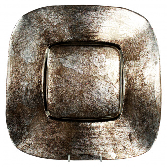 Блюдо квадратное большое Silver CIVE (серебро) 37х37 см