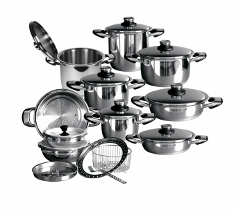 Набор посуды Maxi Master Inox нержавеющая сталь, индукция, толстое дно 12 мм