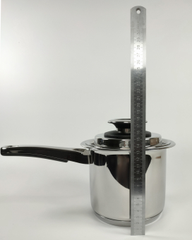 Ковш с крышкой Master Inox 14 см 2 литра нержавеющая сталь